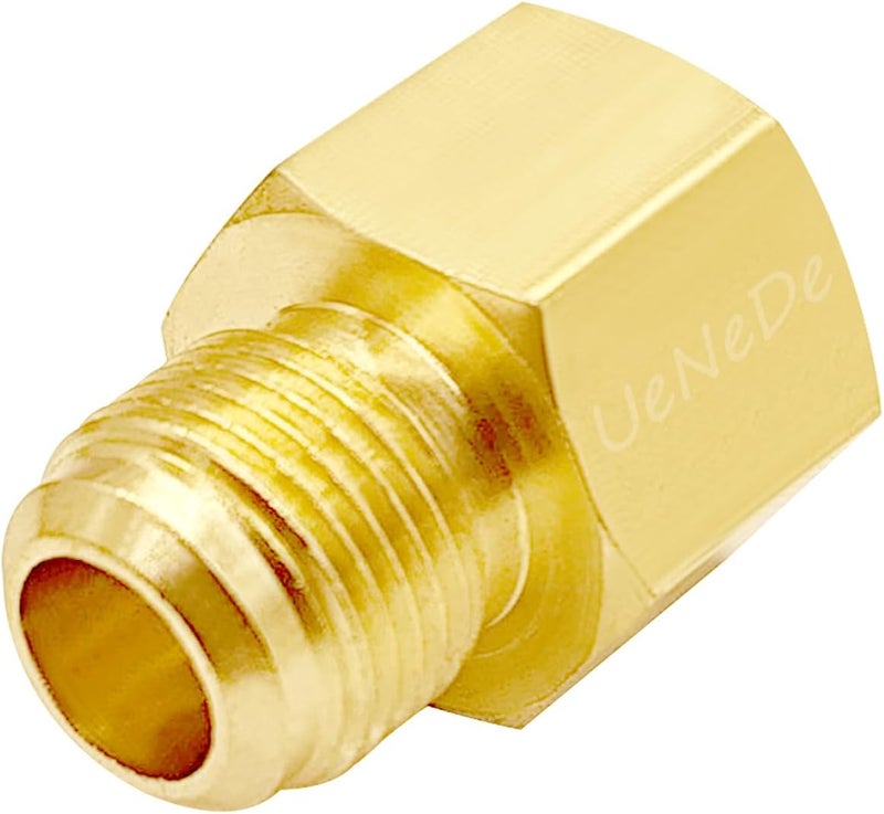 Uenede 2PCS Brass Coupler 3/4" Flare Female to 5/8" Flare Male Tube Gas Adapter Nipples Pipe Fittings Hose Connectors - Image 3